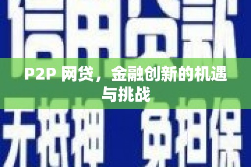 港南P2P 网贷，金融创新的机遇与挑战
