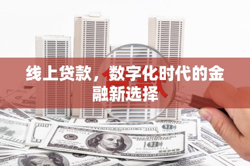 港南线上贷款，数字化时代的金融新选择