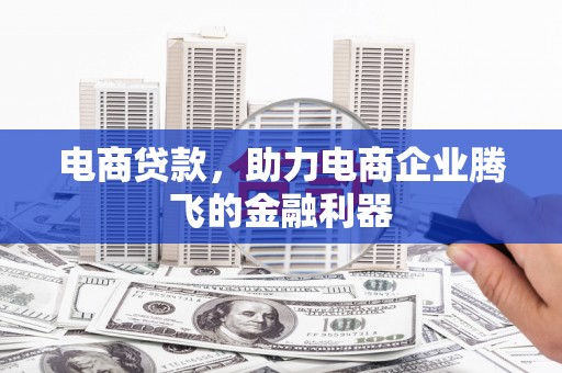 港南电商贷款，助力电商企业腾飞的金融利器