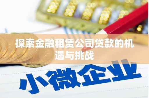 港南探索金融租赁公司贷款的机遇与挑战