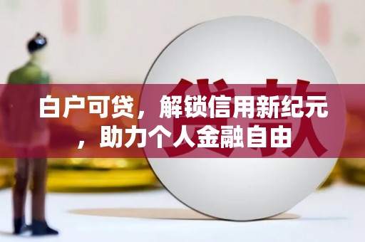 港南白户可贷，解锁信用新纪元，助力个人金融自由
