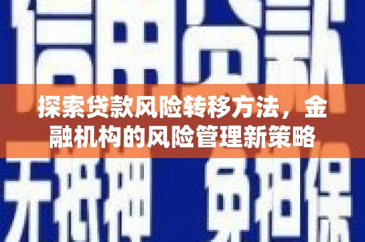 港南探索贷款风险转移方法，金融机构的风险管理新策略