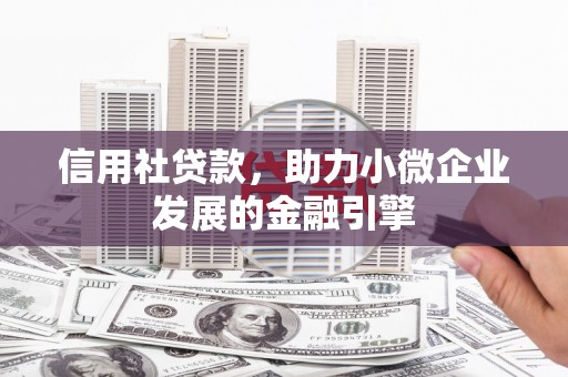 港南信用社贷款，助力小微企业发展的金融引擎