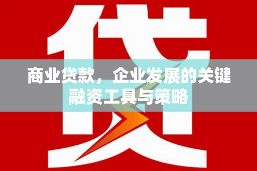 港南商业贷款，企业发展的关键融资工具与策略