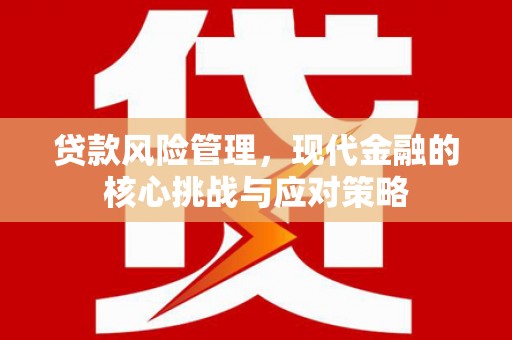港南贷款风险管理，现代金融的核心挑战与应对策略