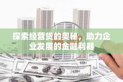 港南探索经营贷的奥秘，助力企业发展的金融利器