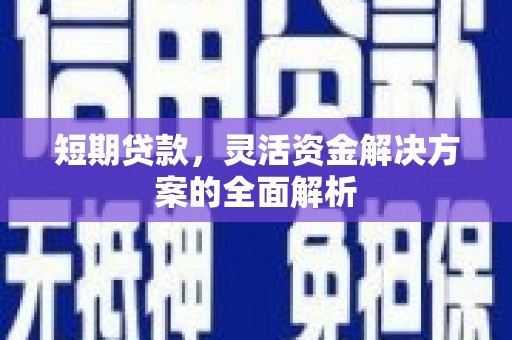 港南短期贷款，灵活资金解决方案的全面解析