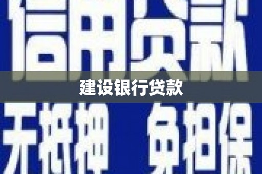 港南建设银行贷款