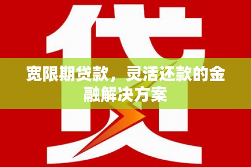 港南宽限期贷款，灵活还款的金融解决方案