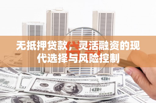 港南无抵押贷款，灵活融资的现代选择与风险控制