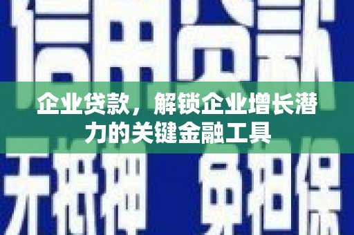 港南企业贷款，解锁企业增长潜力的关键金融工具