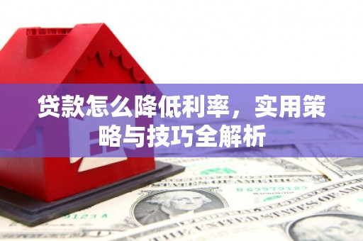 港南贷款怎么降低利率，实用策略与技巧全解析