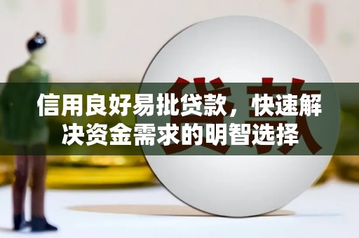 港南信用良好易批贷款，快速解决资金需求的明智选择