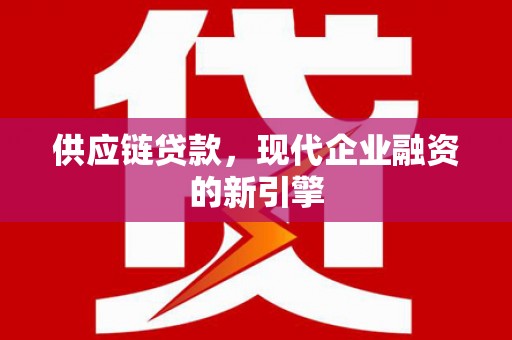 港南供应链贷款，现代企业融资的新引擎