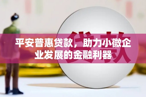 港南平安普惠贷款，助力小微企业发展的金融利器