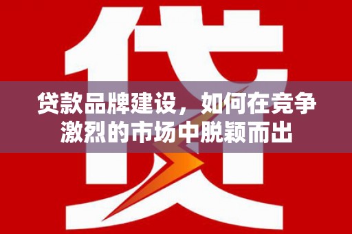 港南贷款品牌建设，如何在竞争激烈的市场中脱颖而出