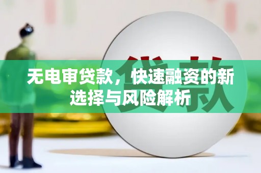 港南无电审贷款，快速融资的新选择与风险解析