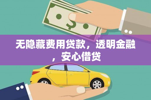 港南无隐藏费用贷款，透明金融，安心借贷