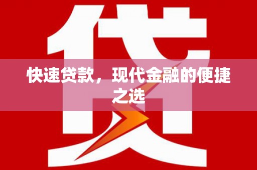 港南快速贷款，现代金融的便捷之选