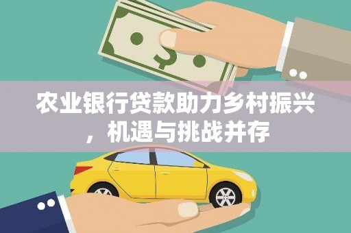 港南农业银行贷款助力乡村振兴，机遇与挑战并存