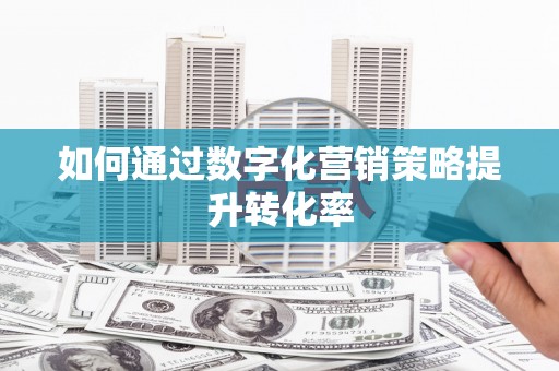 港南如何通过数字化营销策略提升转化率