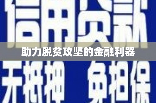 港南助力脱贫攻坚的金融利器