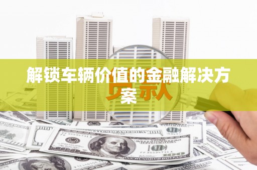 港南解锁车辆价值的金融解决方案