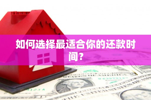 港南如何选择最适合你的还款时间？