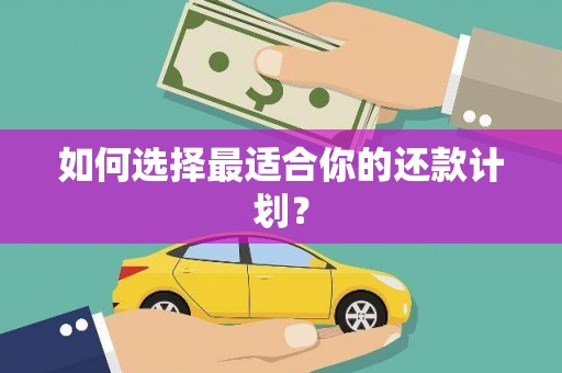港南如何选择最适合你的还款计划？