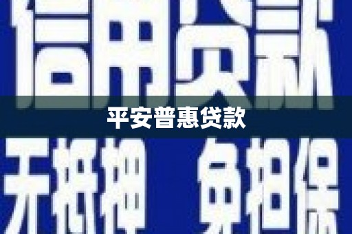 港南平安普惠贷款