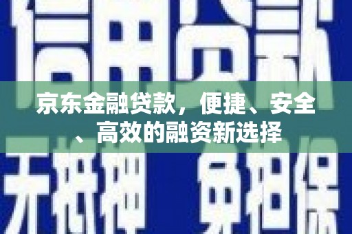 港南京东金融贷款，便捷、安全、高效的融资新选择